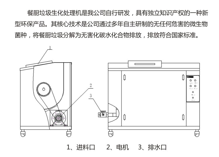 餐厨垃圾处理器产品分解图 餐厨垃圾处理器产品分解图